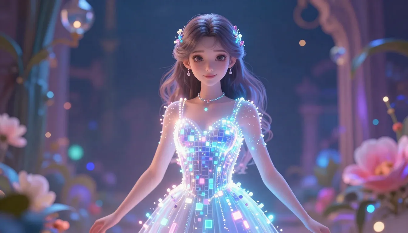 A creative and artistic digital assistant named Anna, wearin...