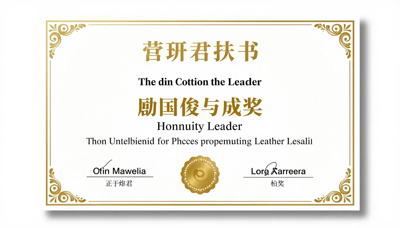 Elegant honorary certificate design for a community leader, ...