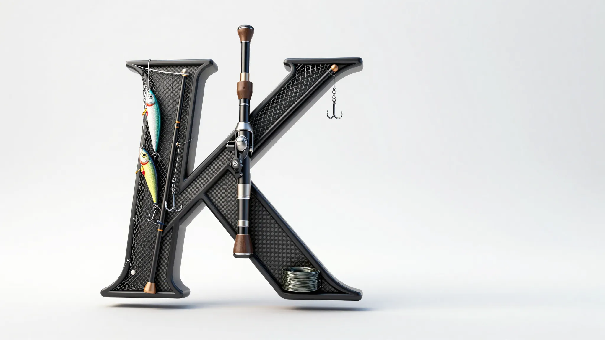 A professional logo of the letter 'K' intricately constructe...