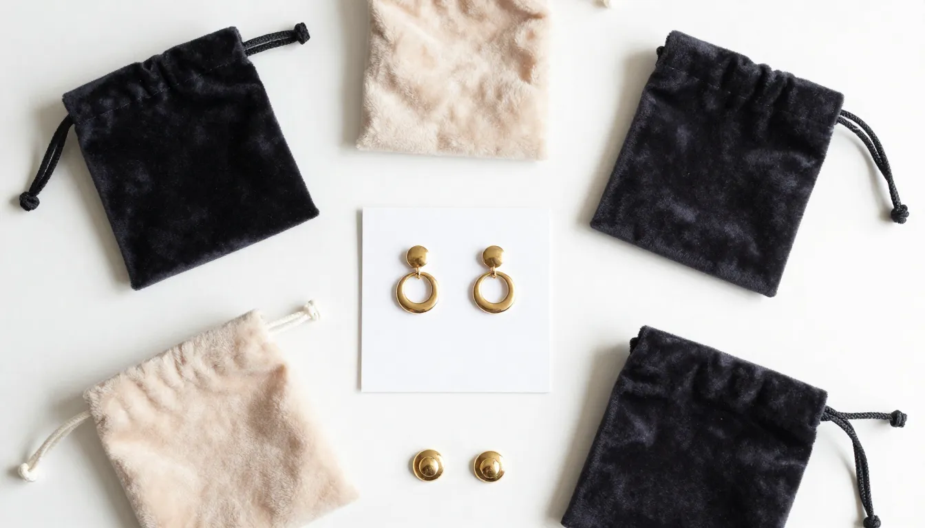 Minimalist jewelry collection organization, aesthetic flatla...