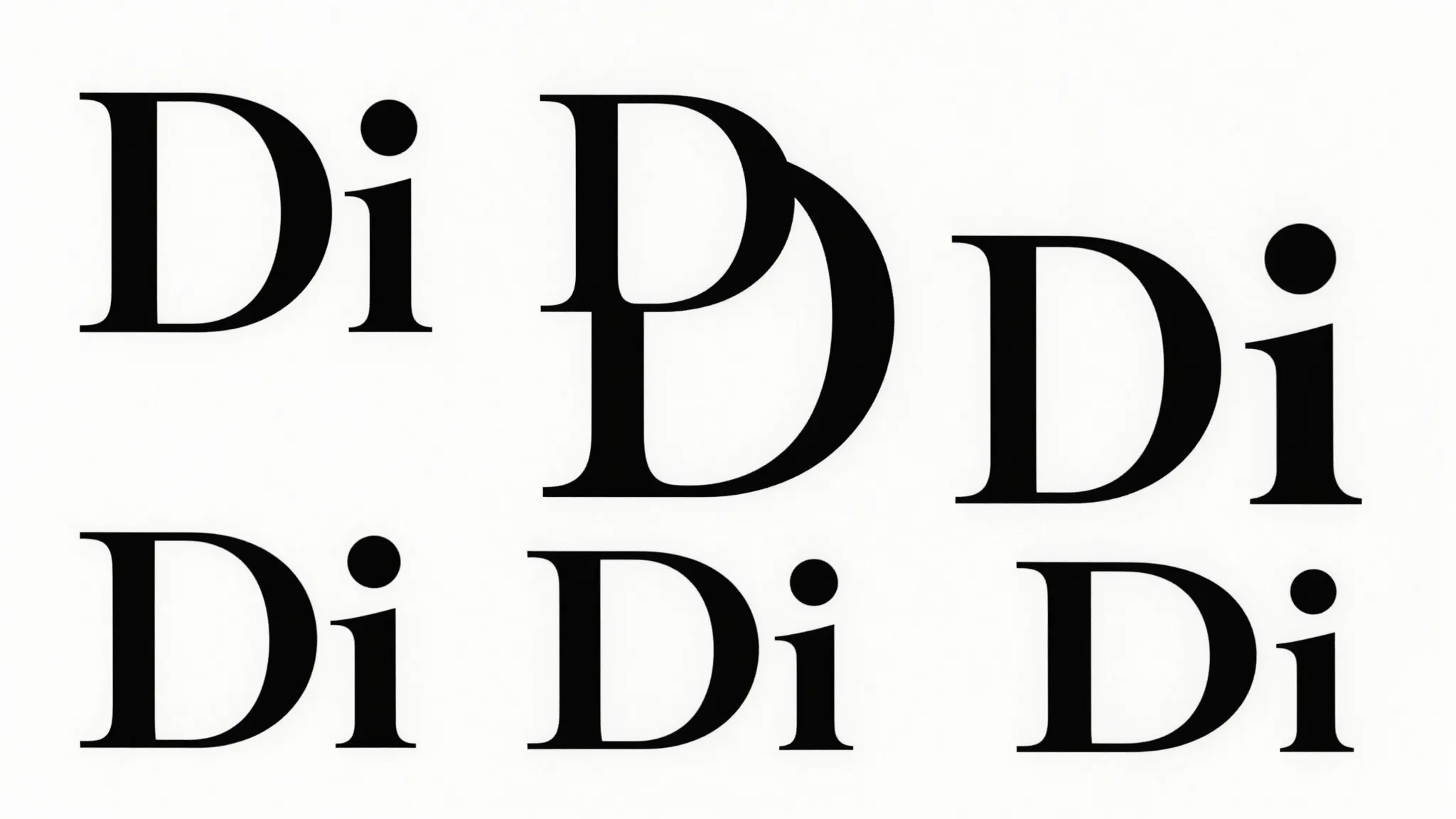 A collection of minimalist logo designs for the brand 'Di'. ...