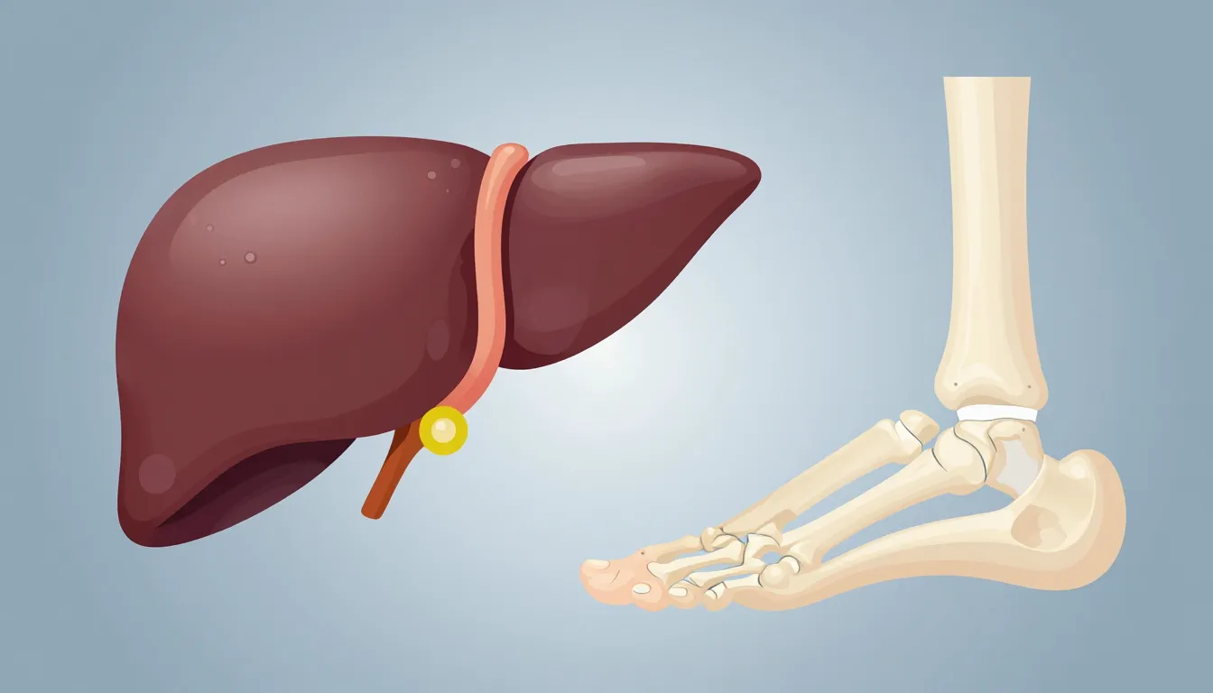 Professional medical infographic style, showing a human live...