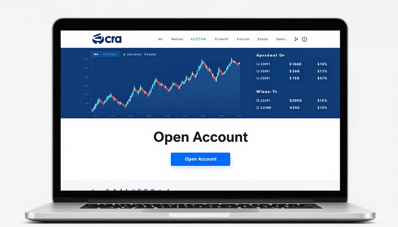 A clean and modern website interface of a financial trading ...