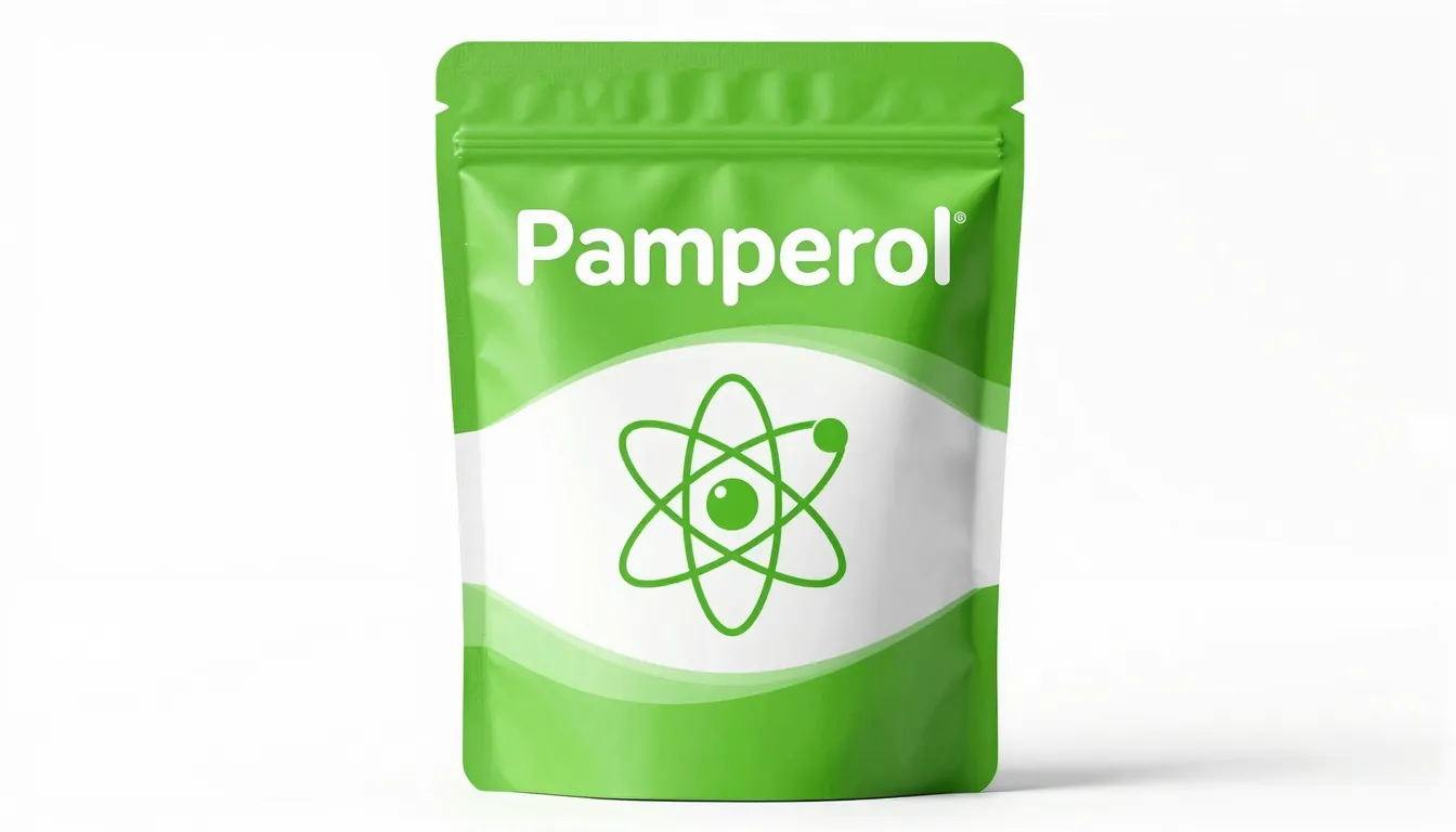 Product packaging for 'Pamperol' washing powder. Top and bot...