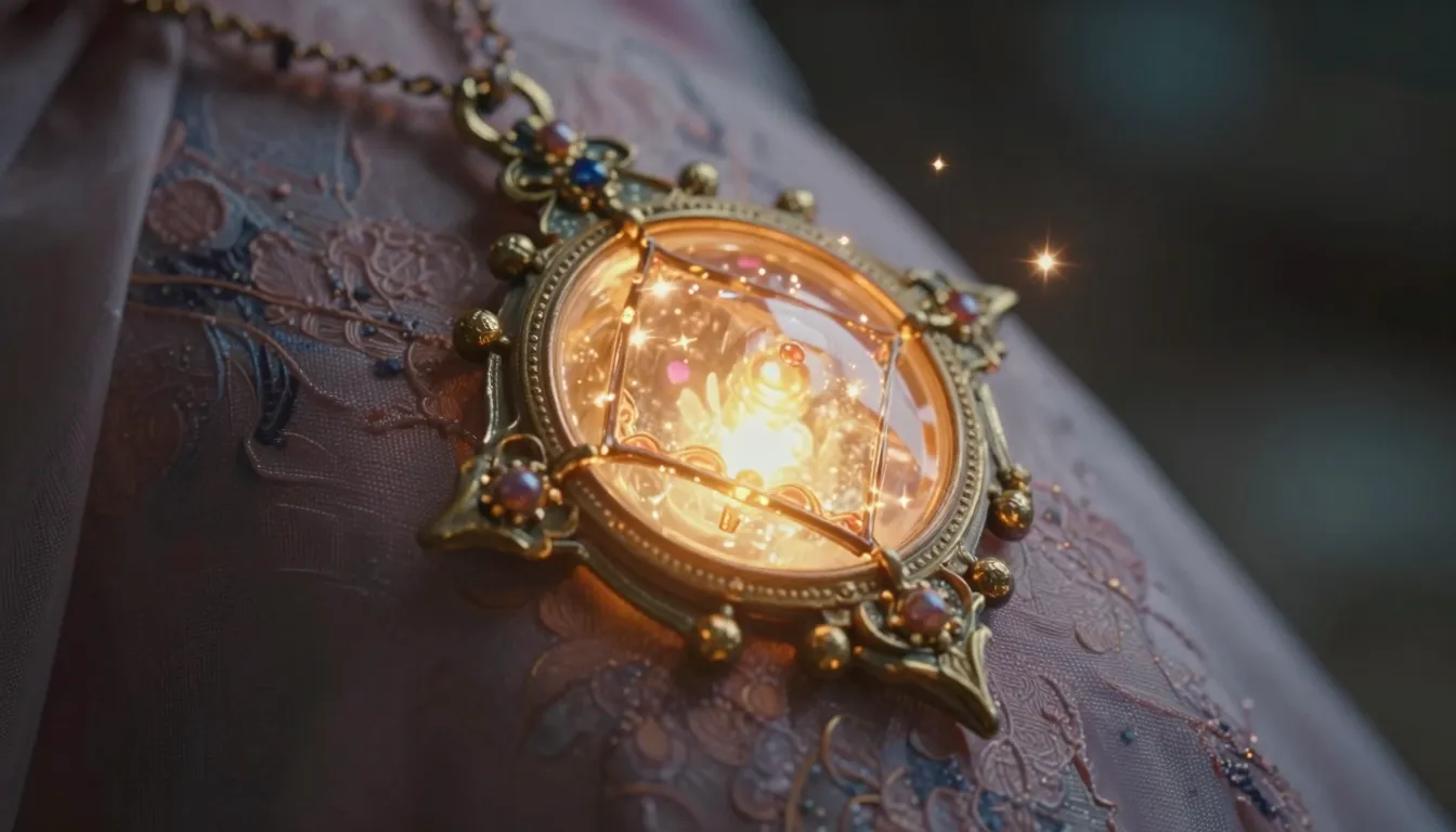 A close-up of a mysterious glowing artifact or a small detai...