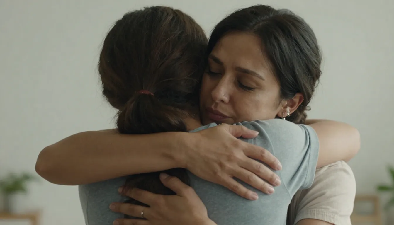 A cinematic, high-quality photograph of two people sharing a...