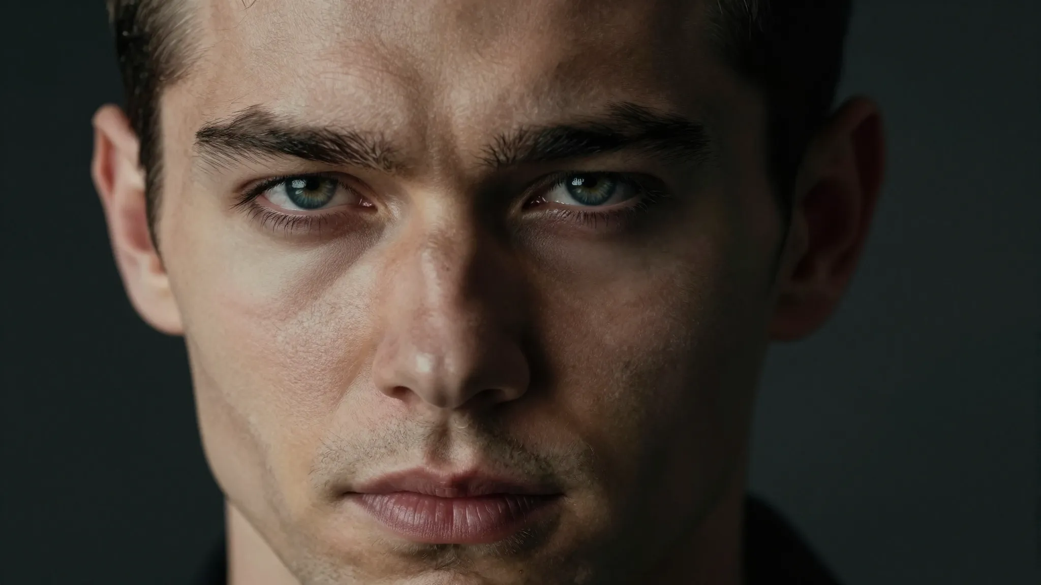 A stunningly attractive man with distinct Slavic features an...