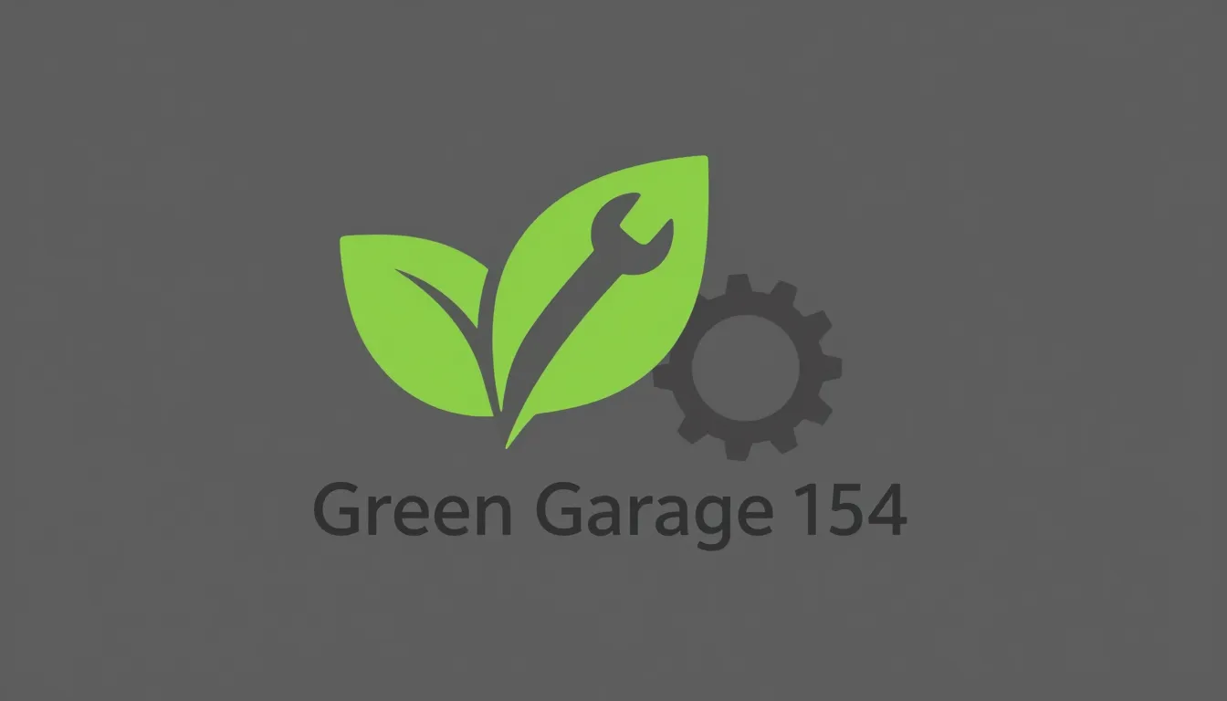 Professional logo design for 'Green Garage 154', minimalist ...