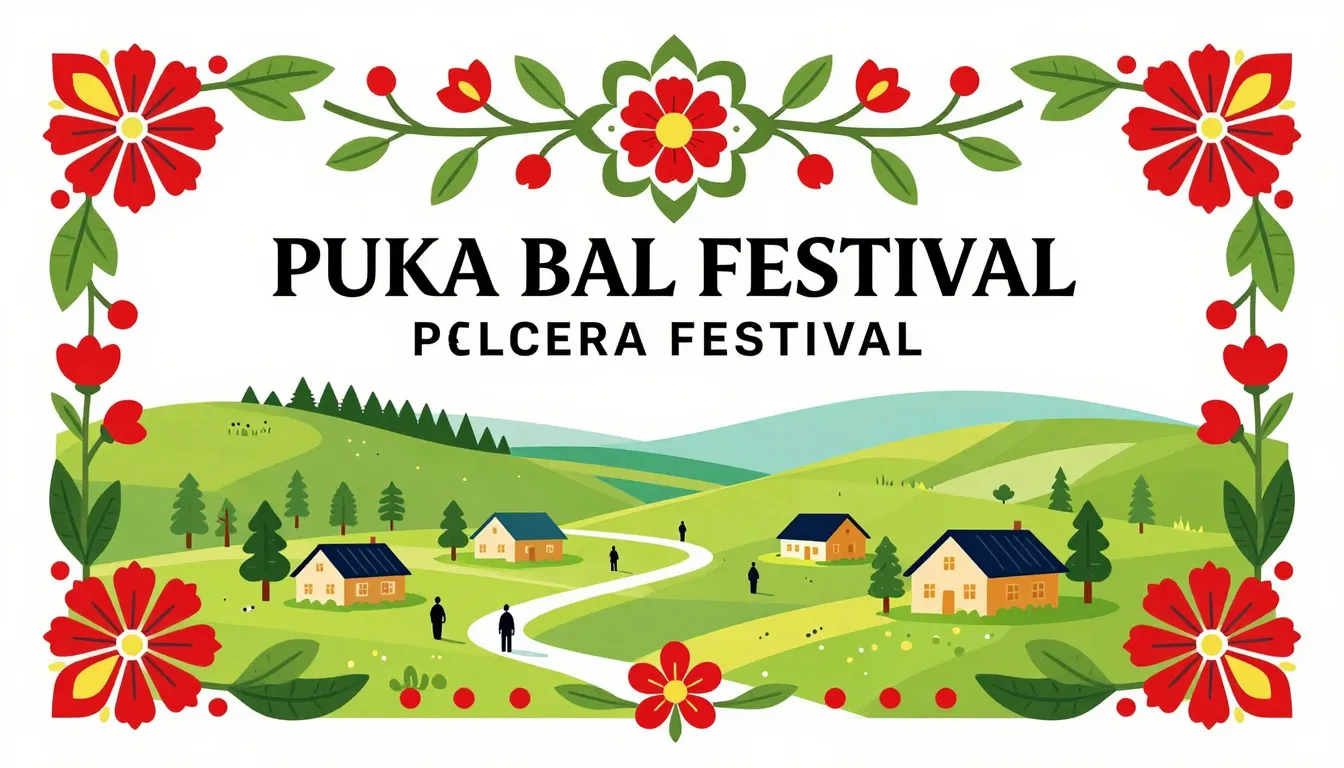 A professional poster design for a Russian folk festival, fe...