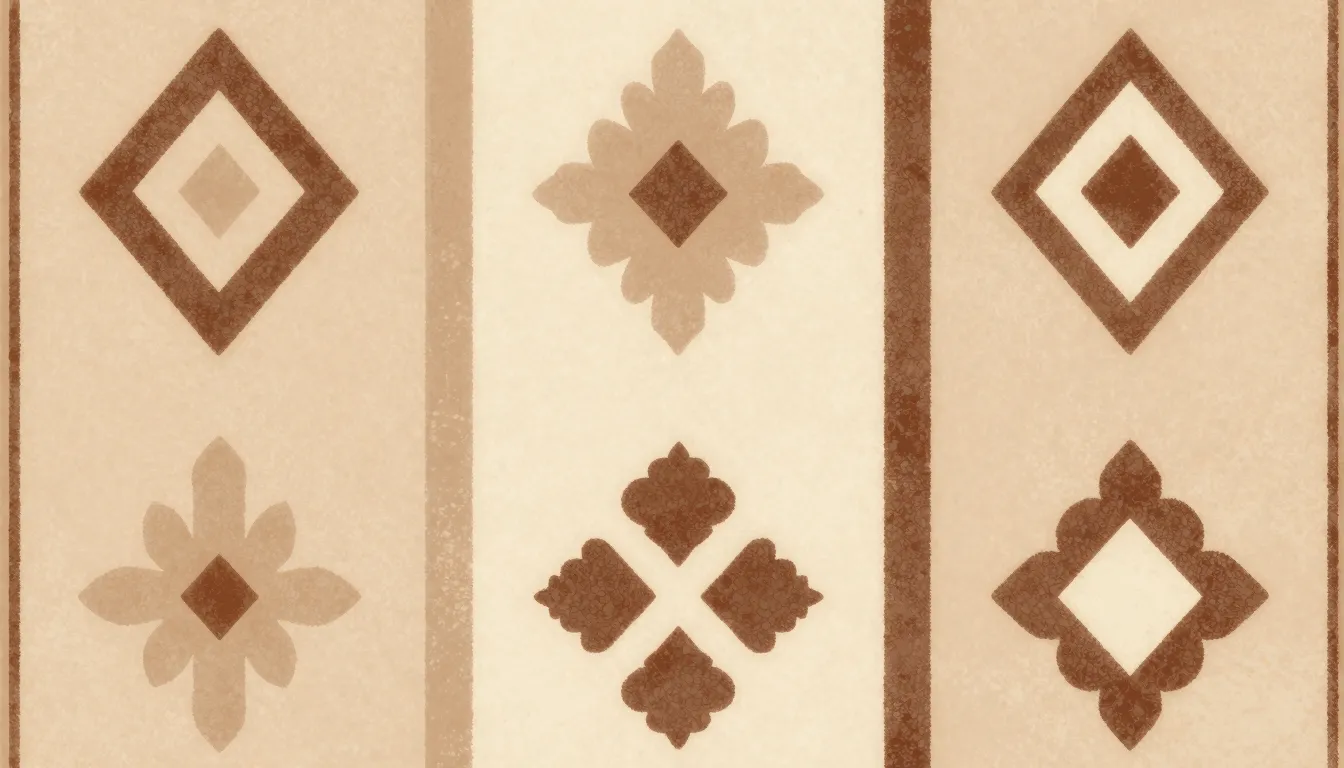 A warm and cozy illustration of a traditional Kyrgyz pattern...