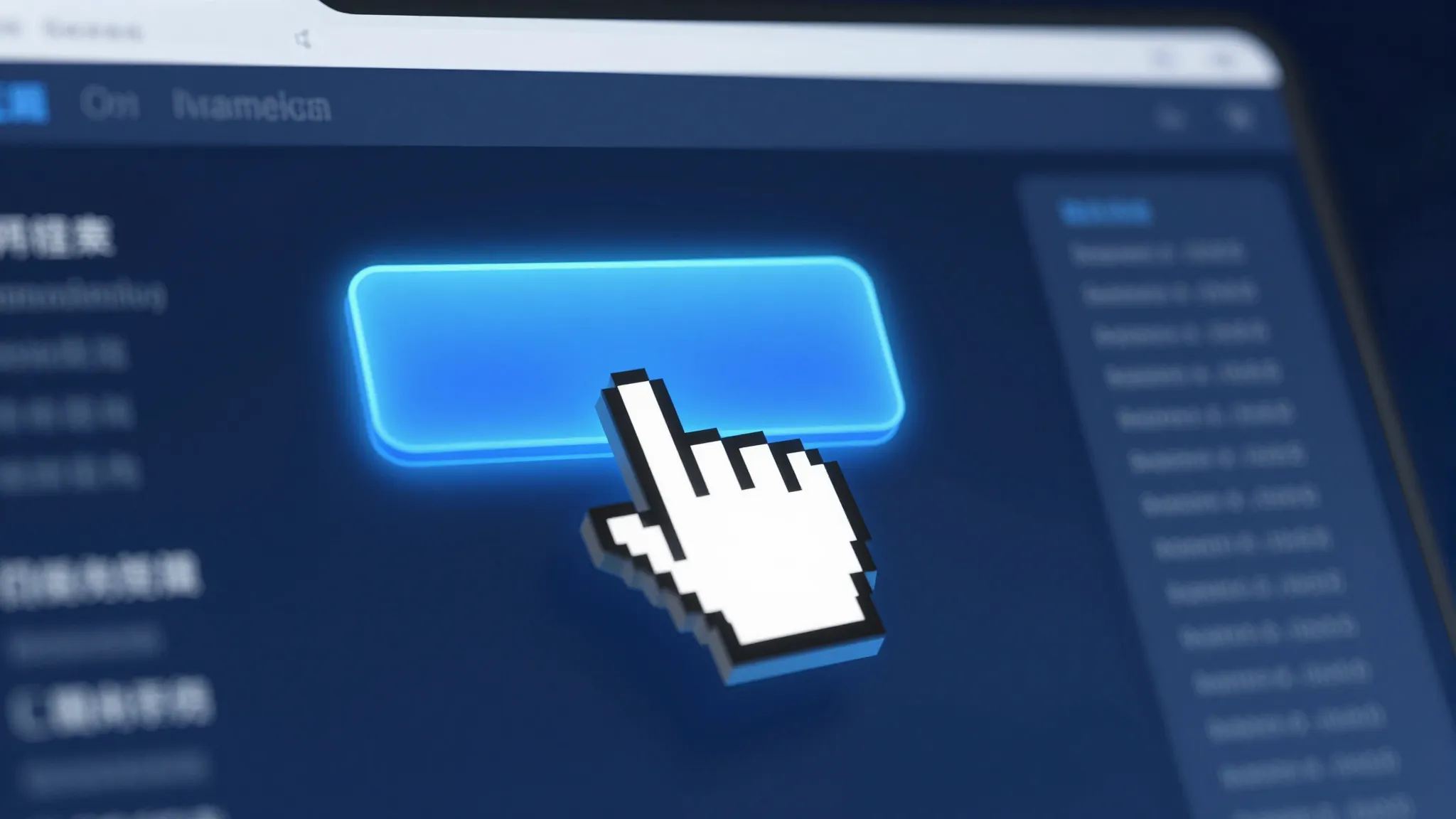 A digital illustration of a mouse cursor clicking a copy but...