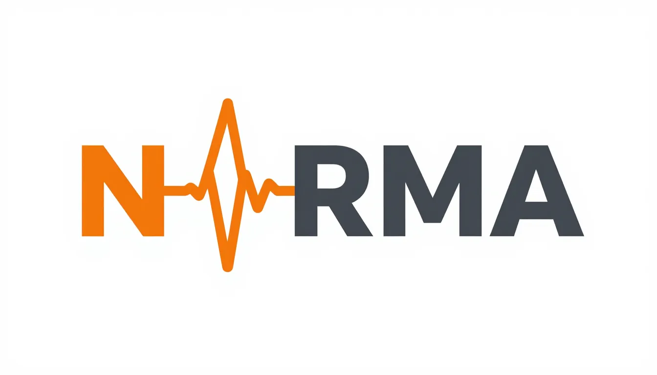 Modern logo design for appliance repair service, text 'NORMA...
