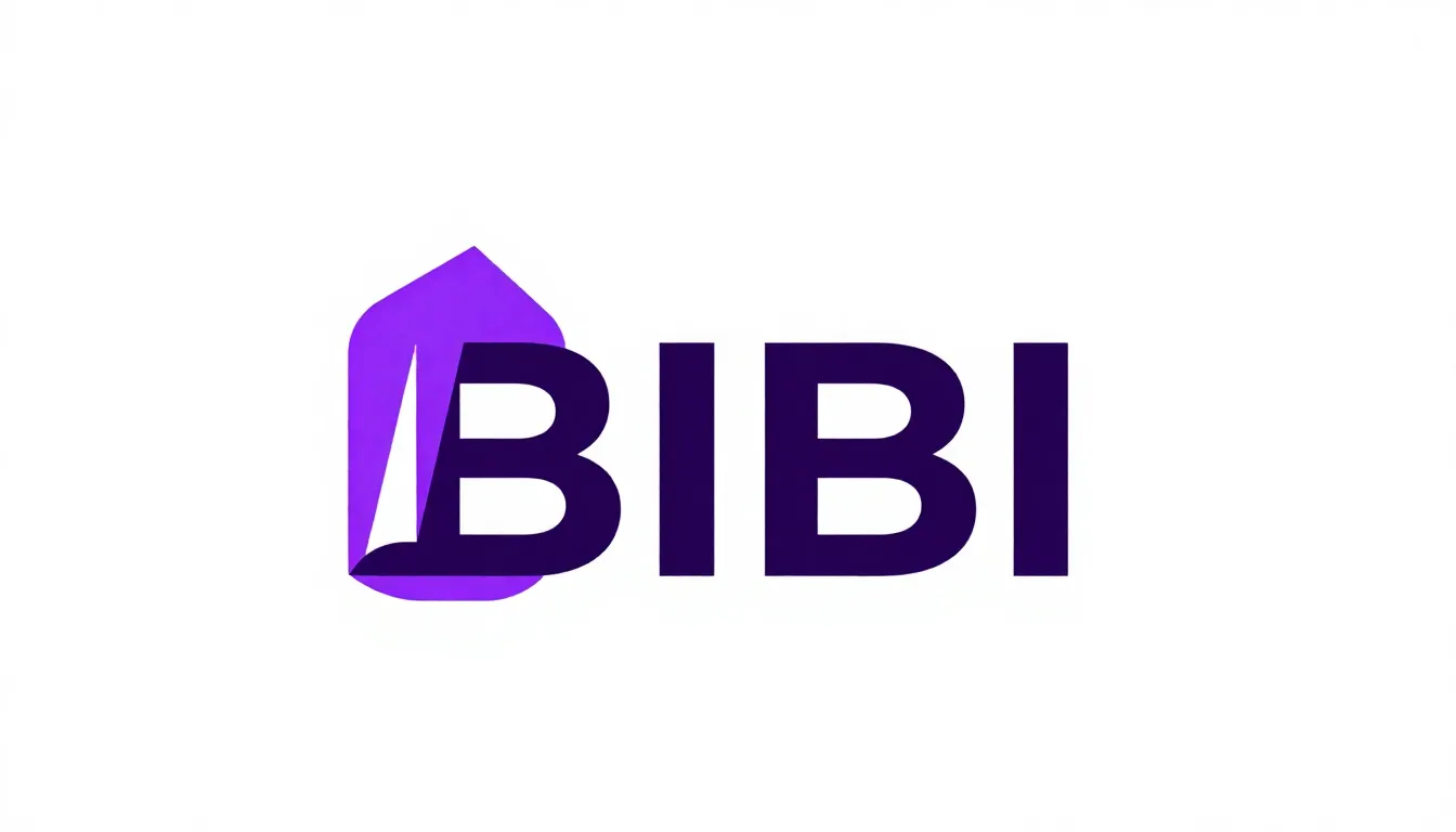 Minimalist professional logo for 'BIBI', tech forum and cryp...