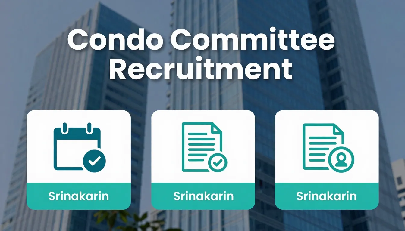 Professional infographic for 'Condo Committee Recruitment', ...