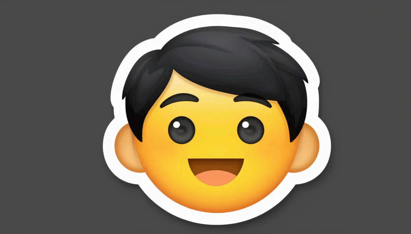 A high-quality digital sticker of a friendly person, vibrant...