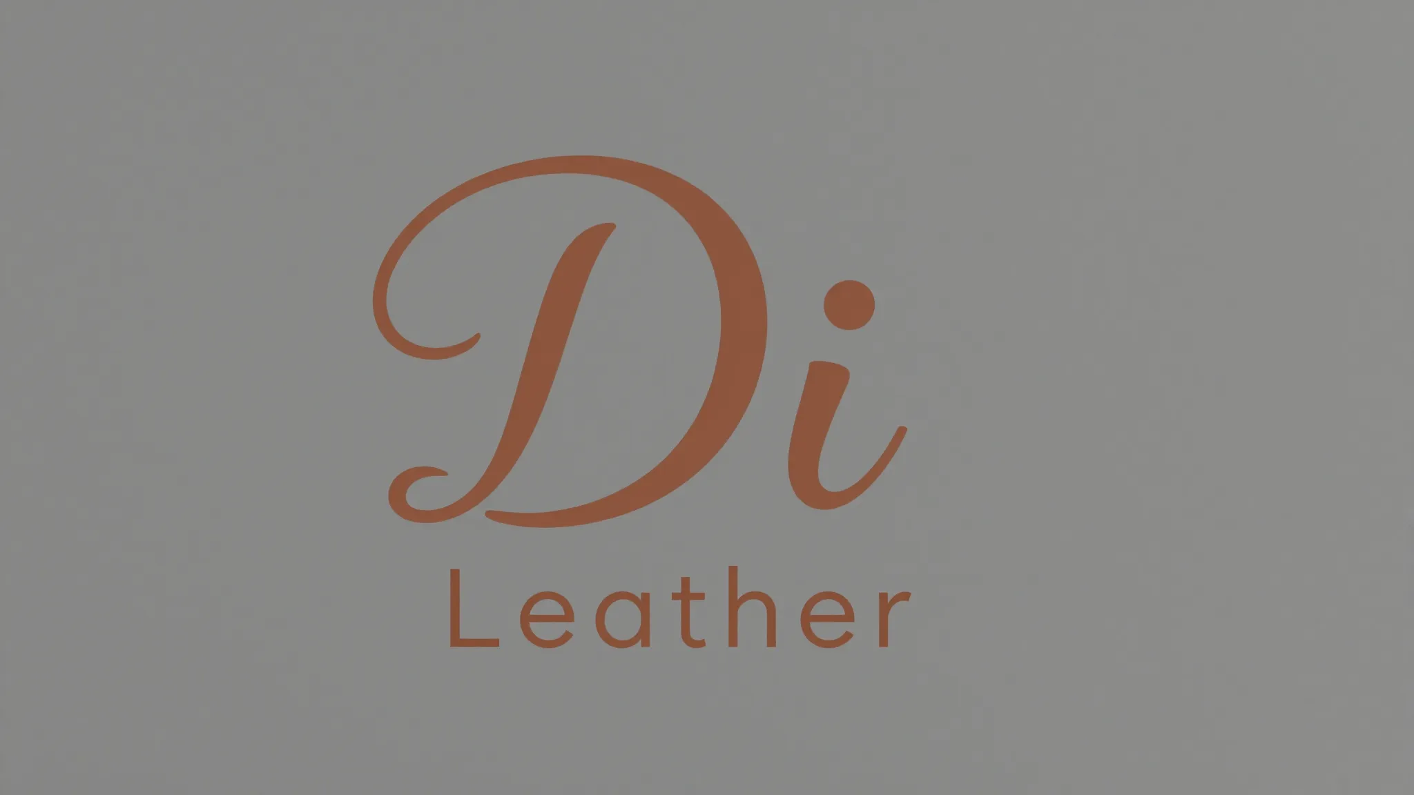 Logo for leather goods. Artistic cursive 'Di' with fluid, or...