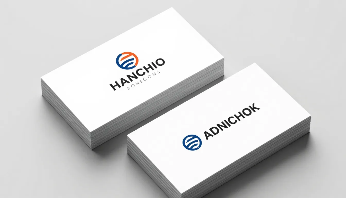 Professional double-sided business card design template, min...