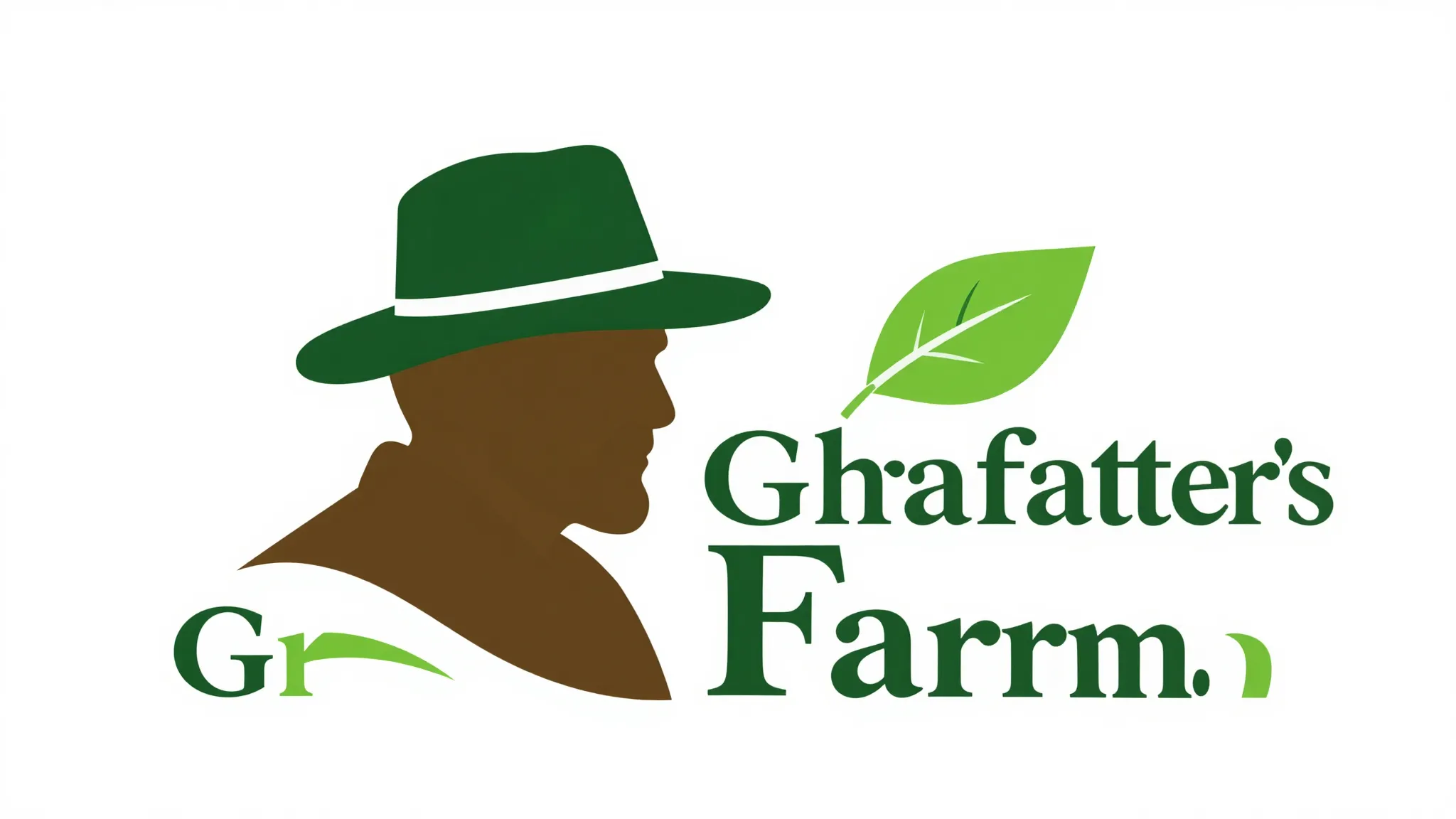 A minimalist and modern logo for 'Grandfather's Farm'. The d...