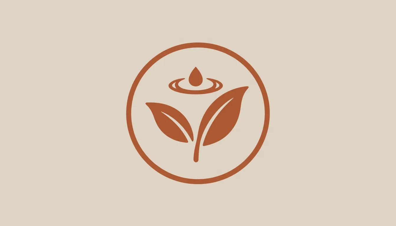 Logo symbol, a circular emblem representing a water ripple a...