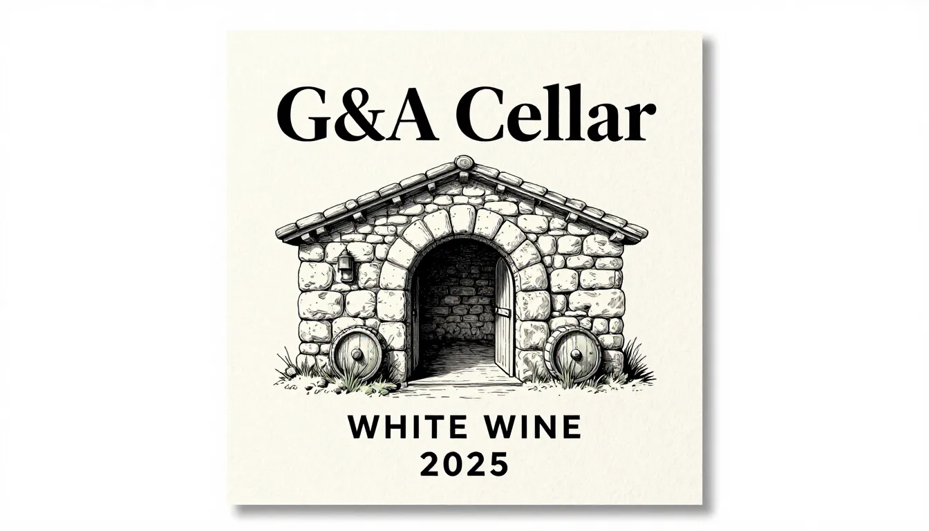 A flat, high-resolution front-facing wine label design on a ...