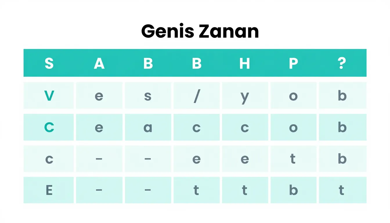 A minimalist infographic showing Turkish verb conjugation fo...