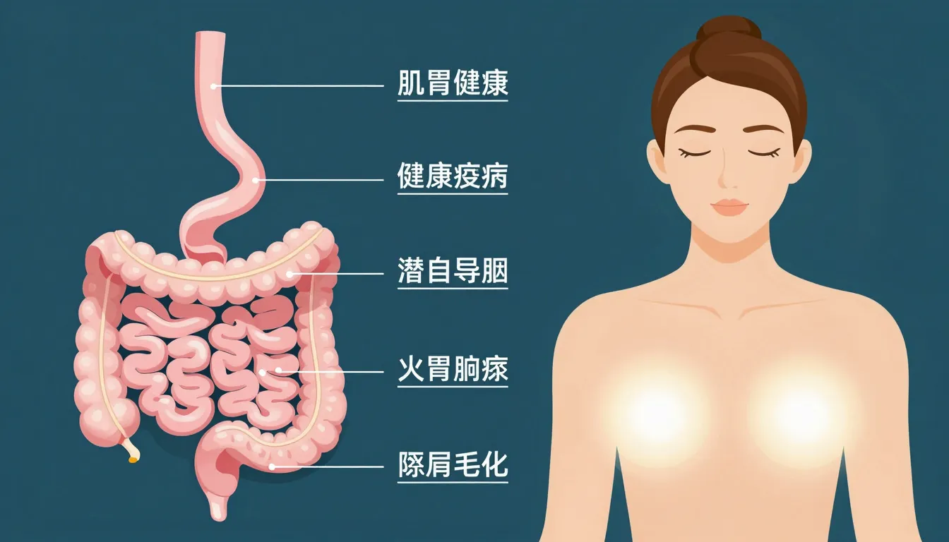 A medical infographic style illustration showing a healthy d...