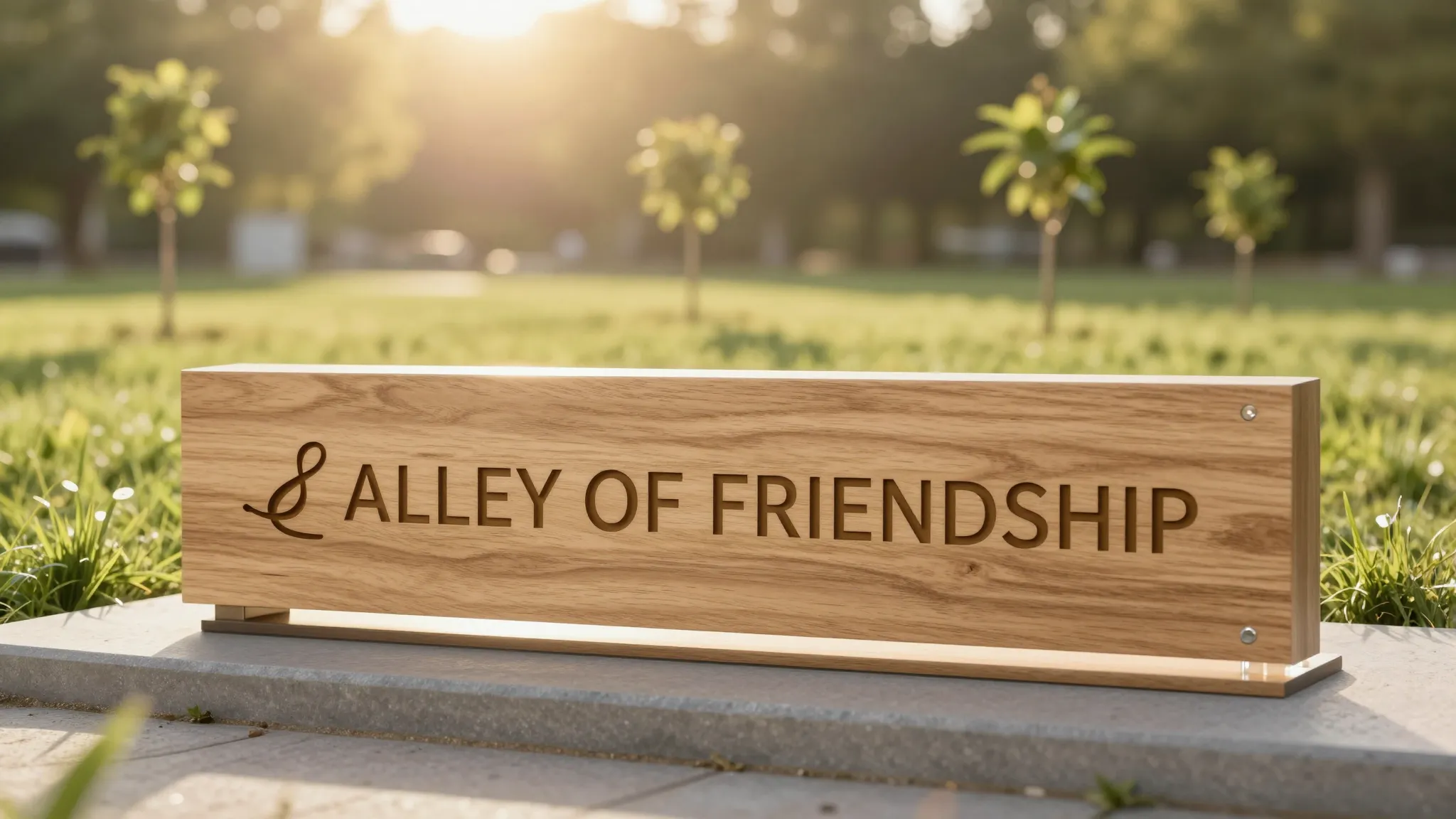 Commemorative plaque design, combination of natural oak wood...