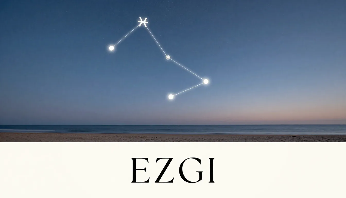Minimalist and aesthetic birthday poster for Ezgi. A serene ...