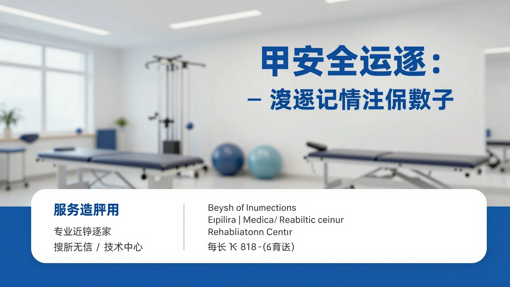 Professional medical rehabilitation center flyer background,...
