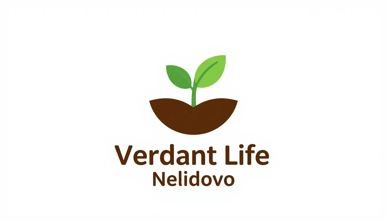 Professional logo for 'Verdant Life Nelidovo'. A minimalist ...