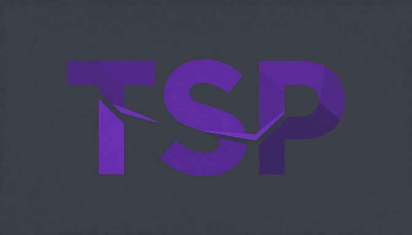 Professional logo design, letters 'TSP' connected by one unb...