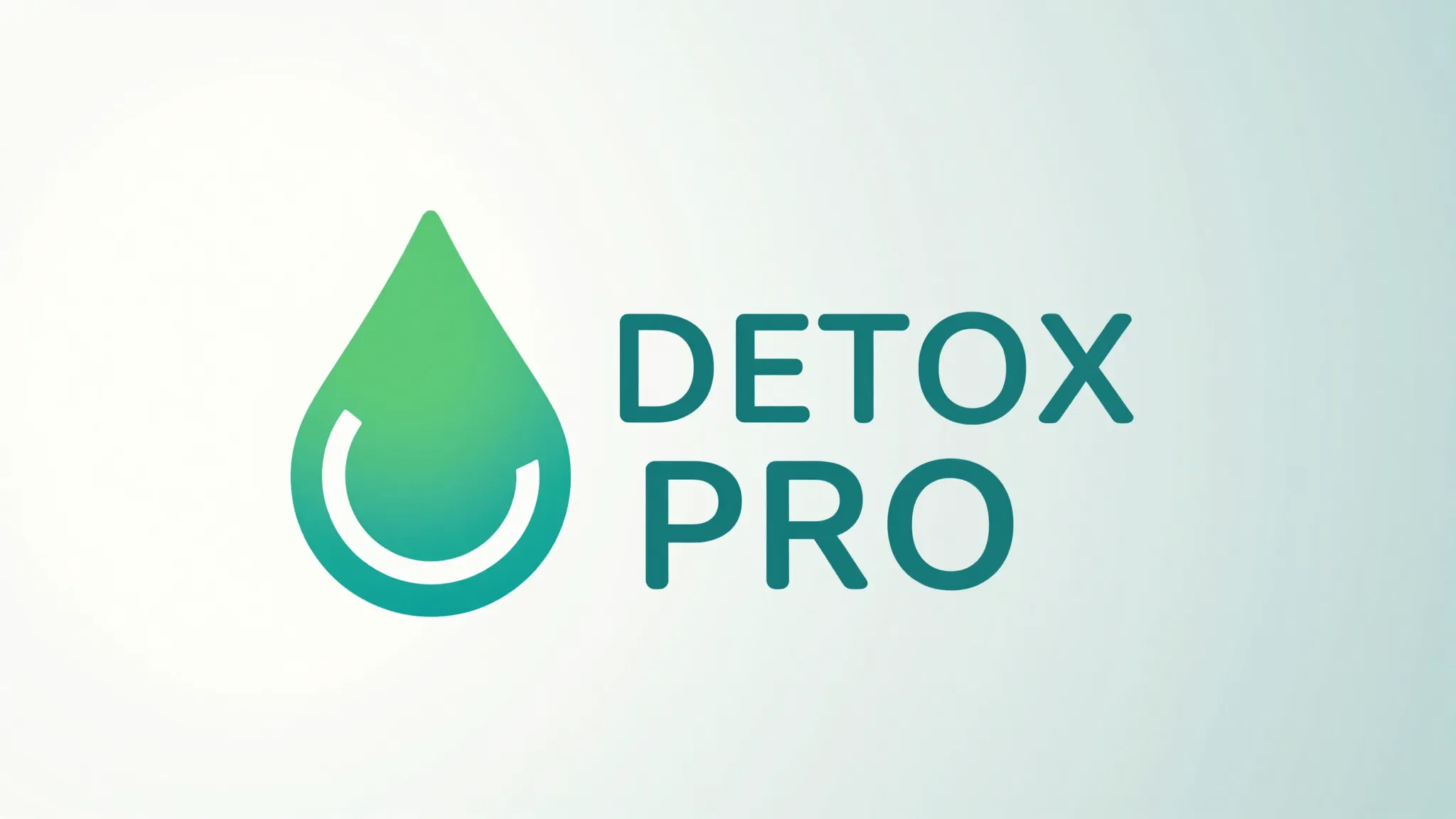 Minimalist logo for a medical center named 'DETOX PRO', a st...