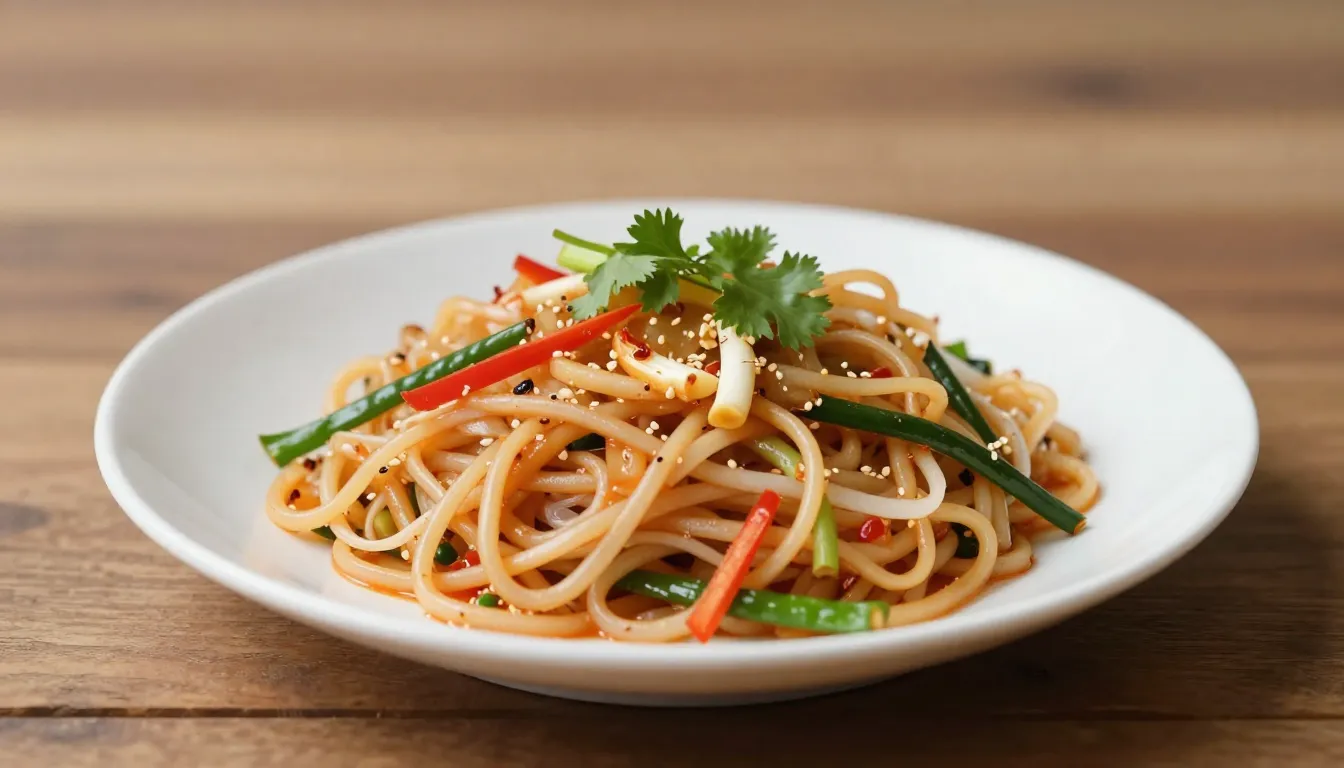 Professional food photography of a Pad Thai dish, 15x20cm pr...