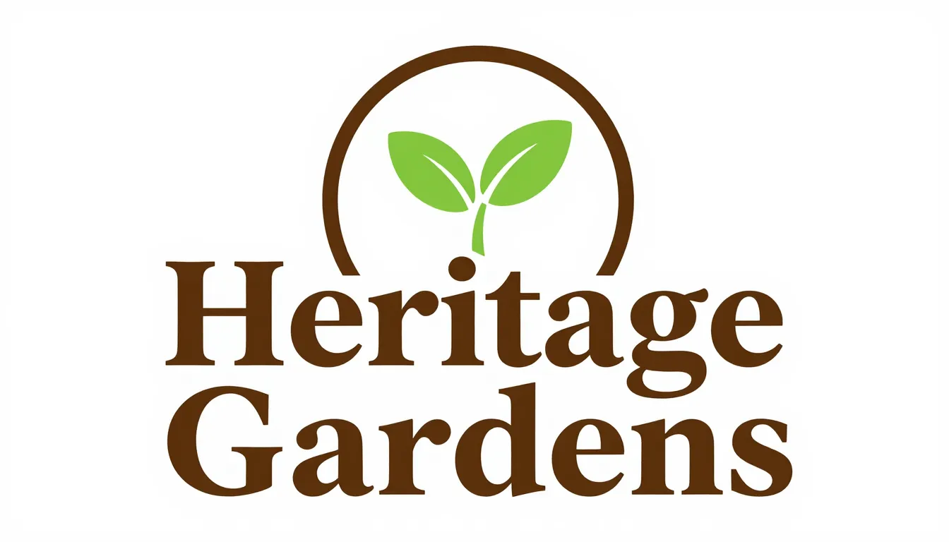 A high-quality logo design for 'Heritage Gardens'. A simple ...