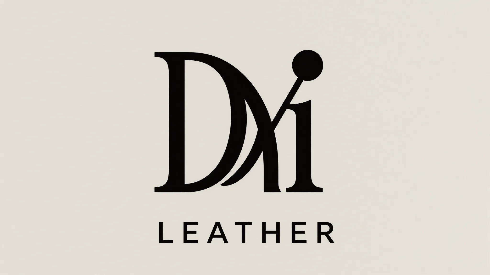 Abstract minimalist 'Di' monogram. The letters are formed by...