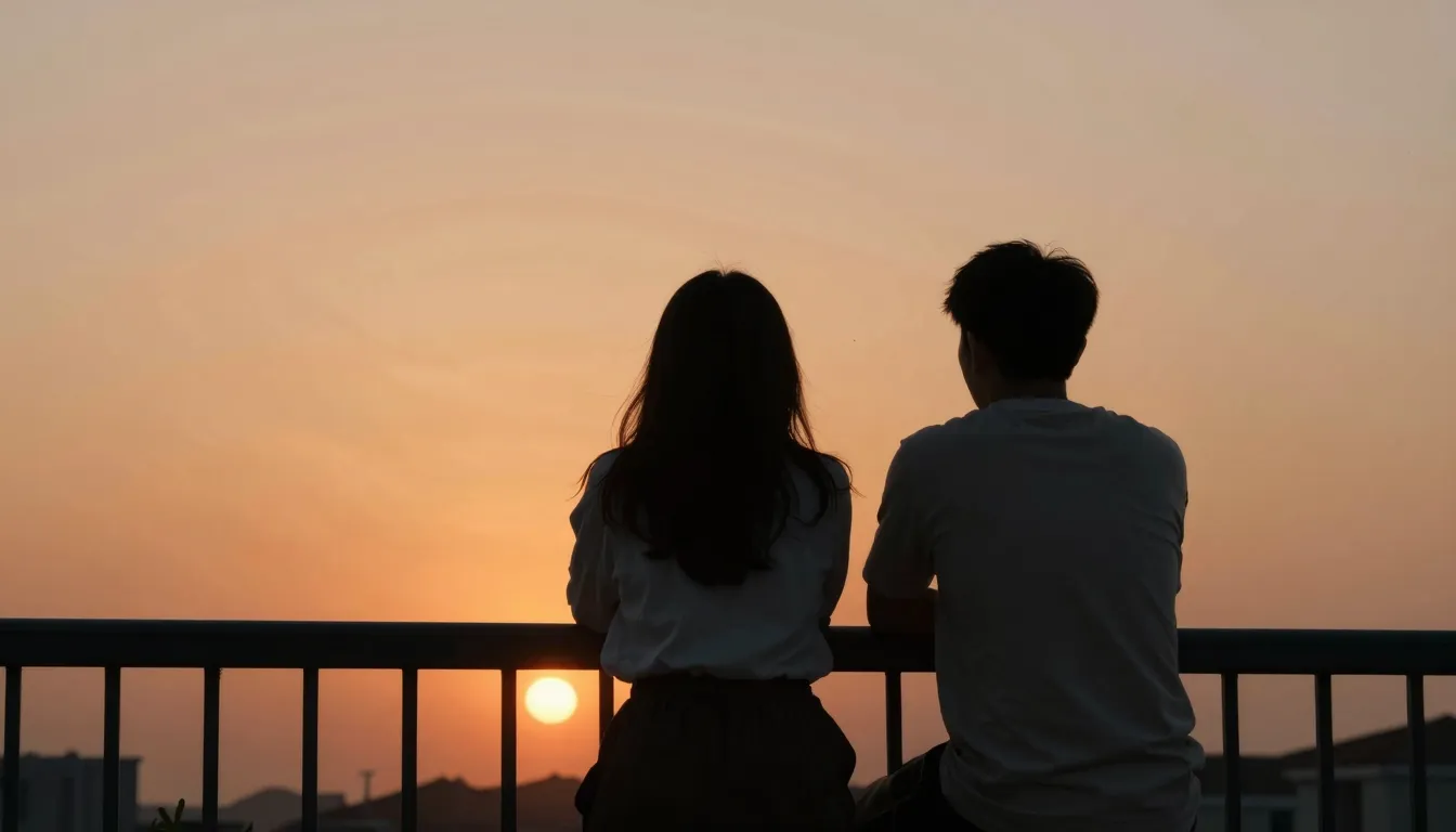 A peaceful and supportive atmosphere, two people sitting on ...
