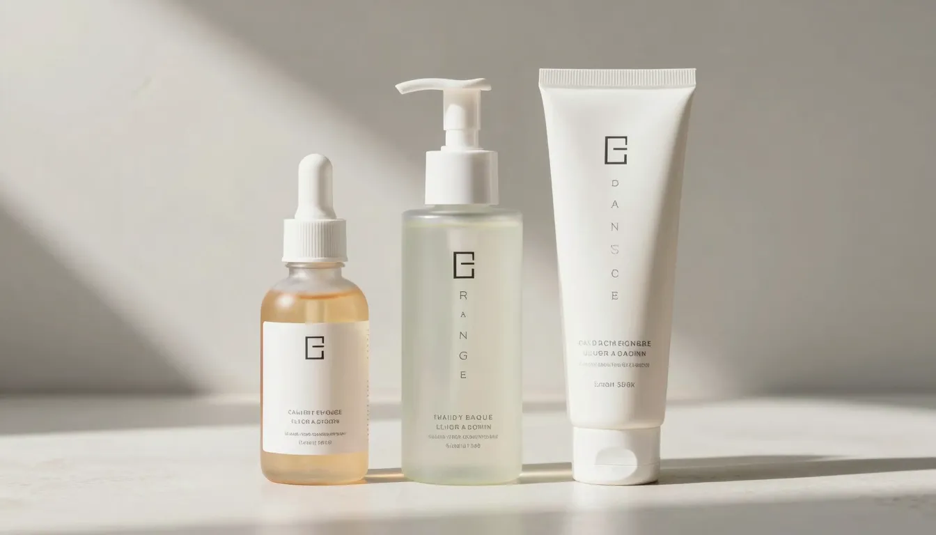 A minimalist and clean product showcase for a skincare brand...