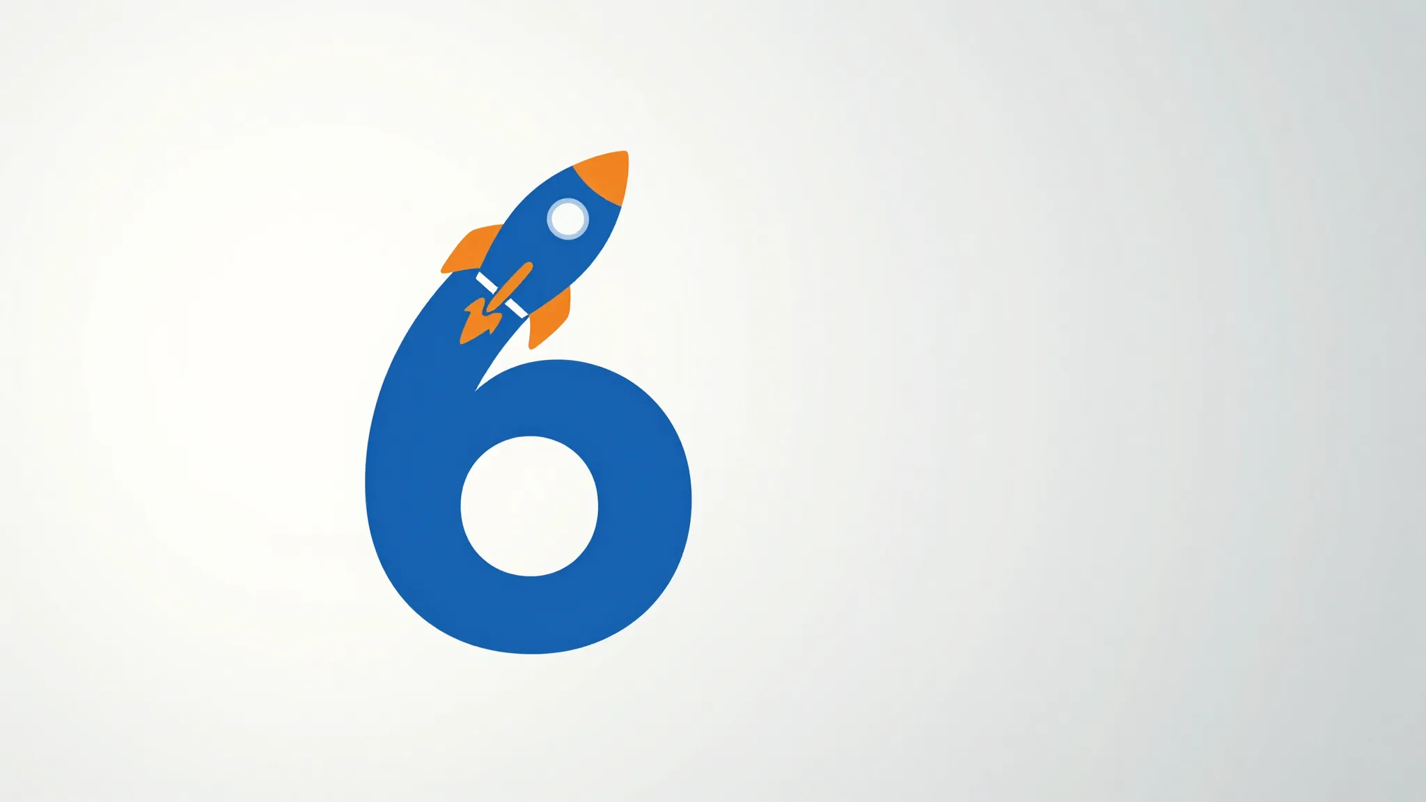 Minimalist logo design for a 6th birthday event, a creative ...