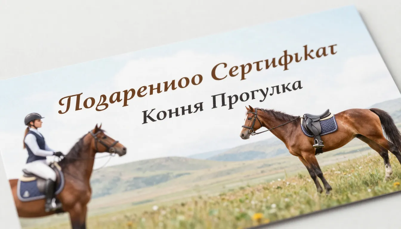 A close-up of a beautifully designed gift certificate for a ...