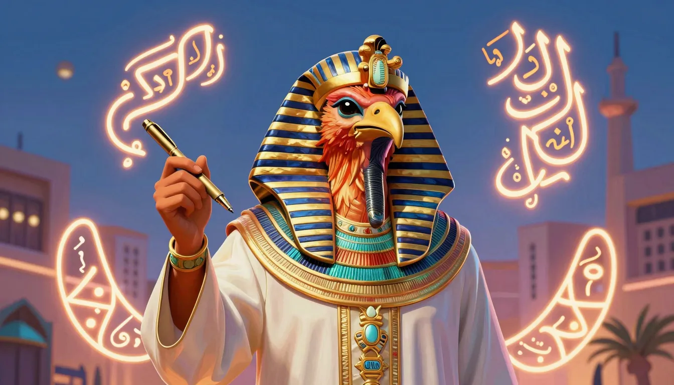 A stylized digital painting of a phoenix wearing a tradition...