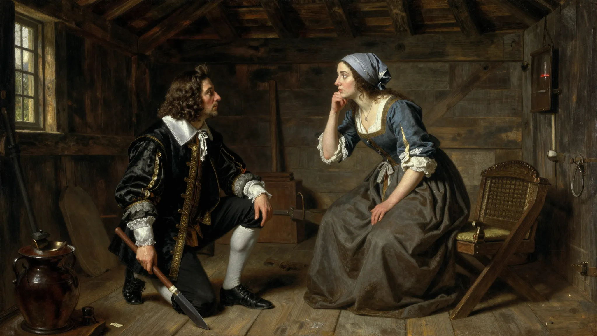 17th century France, a tense encounter between a wealthy ari...