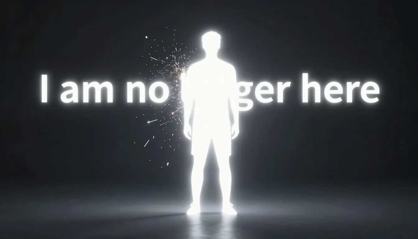 A surreal, realistic image of a human silhouette made entire...