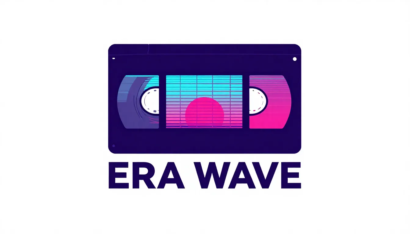Logo design for a clothing brand named 'ERA WAVE'. Minimalis...