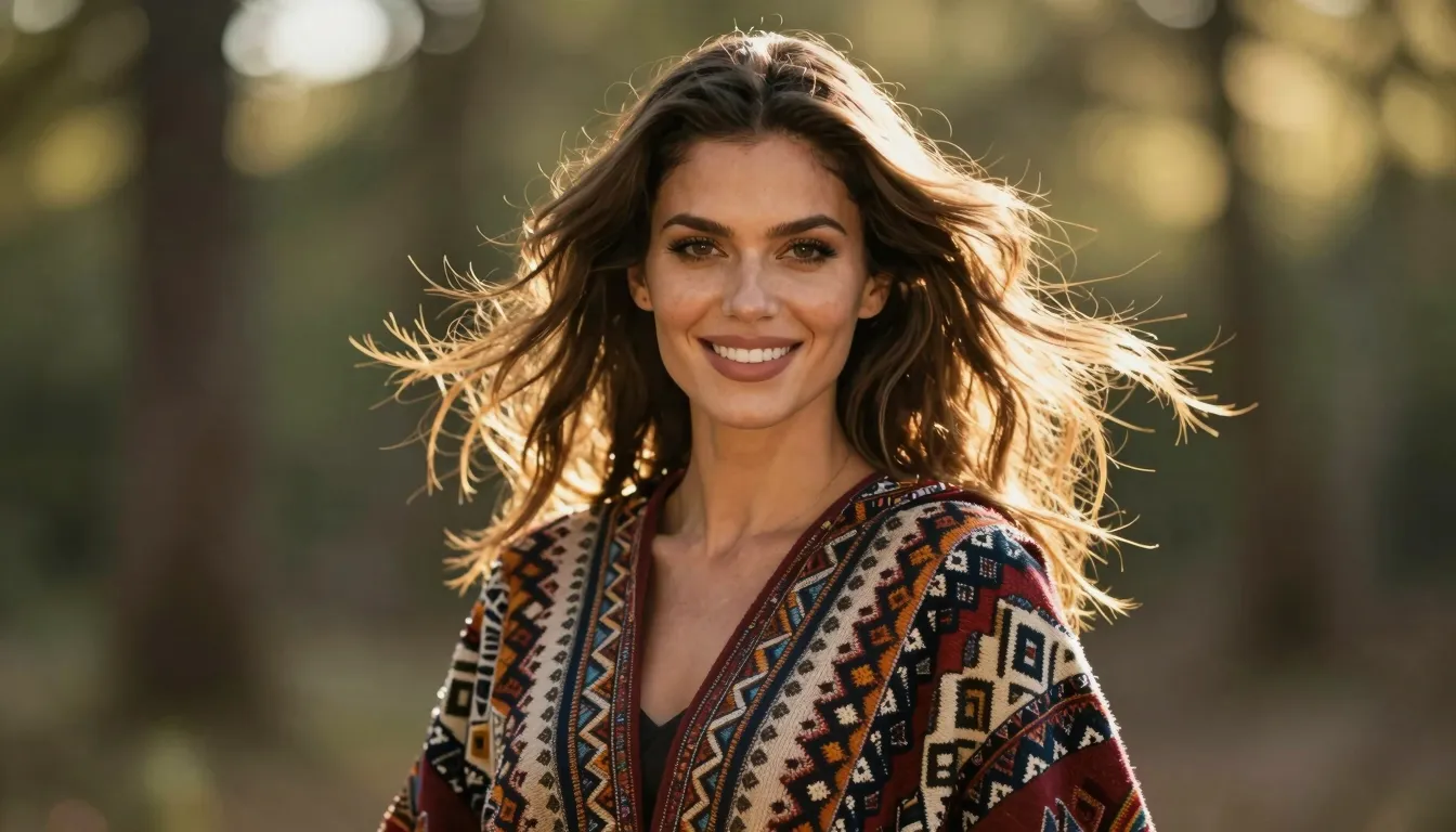Portrait of a charismatic woman with a confident smile, wind...