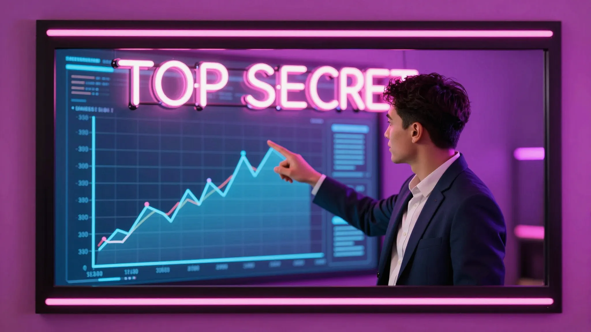 A stylish vertical frame for a social media video, featuring...