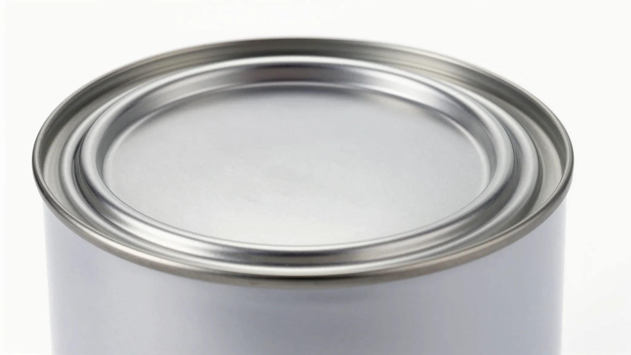 Close-up of a shiny new metal paint can with a closed lid, s...