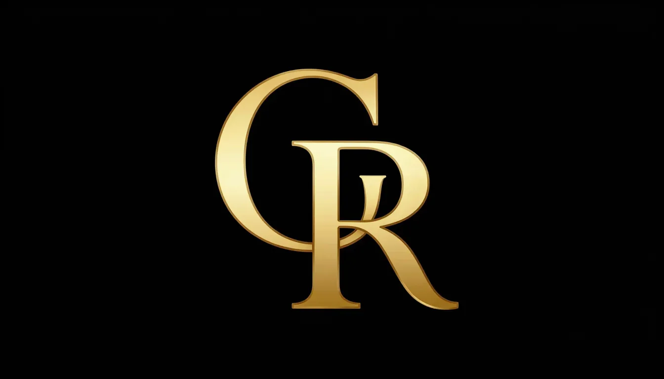 Luxury monogram logo featuring the letters 'GR', elegant int...