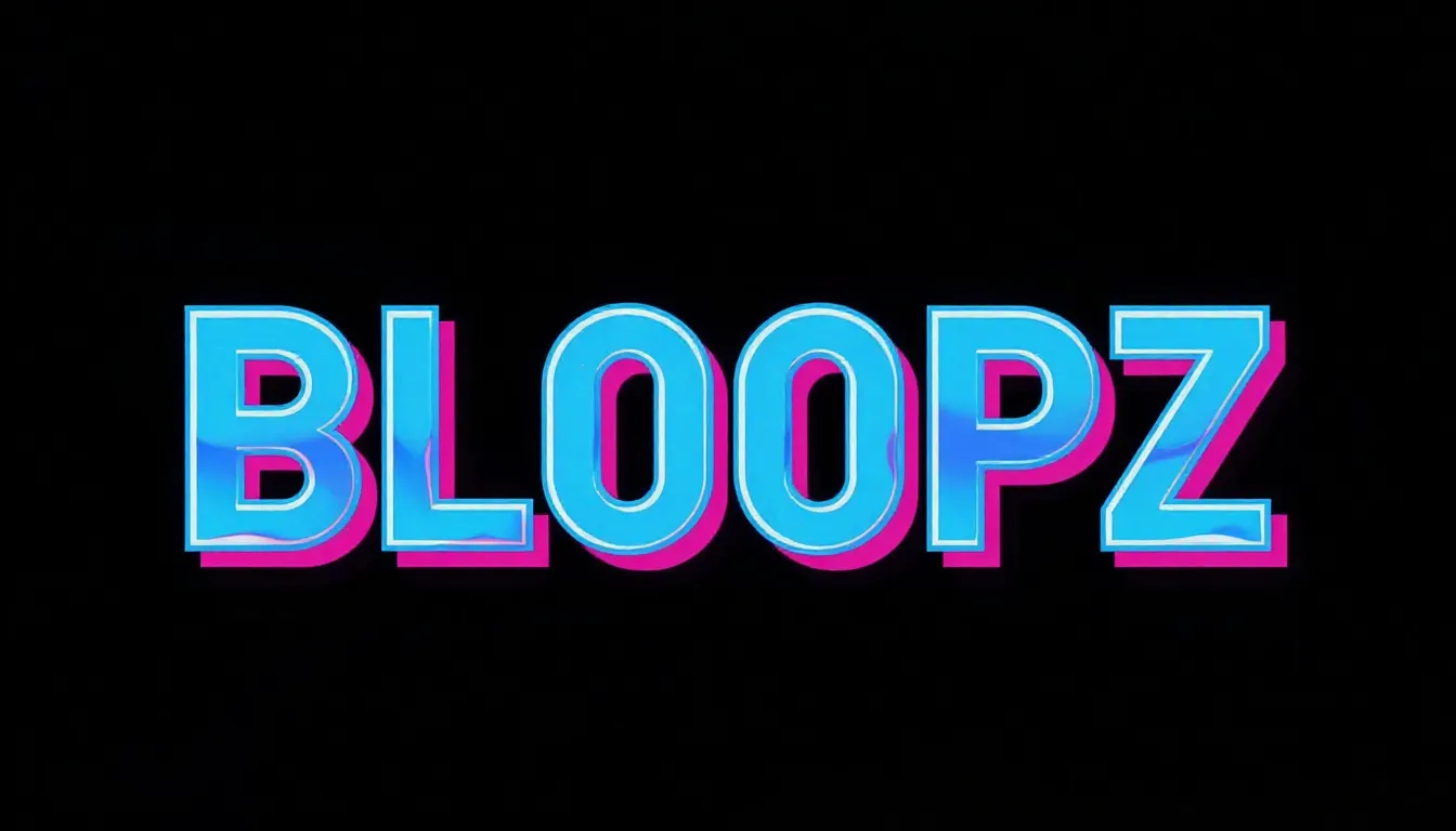 Modern logo design for 'BLOOPZ', geometric sans-serif font, ...