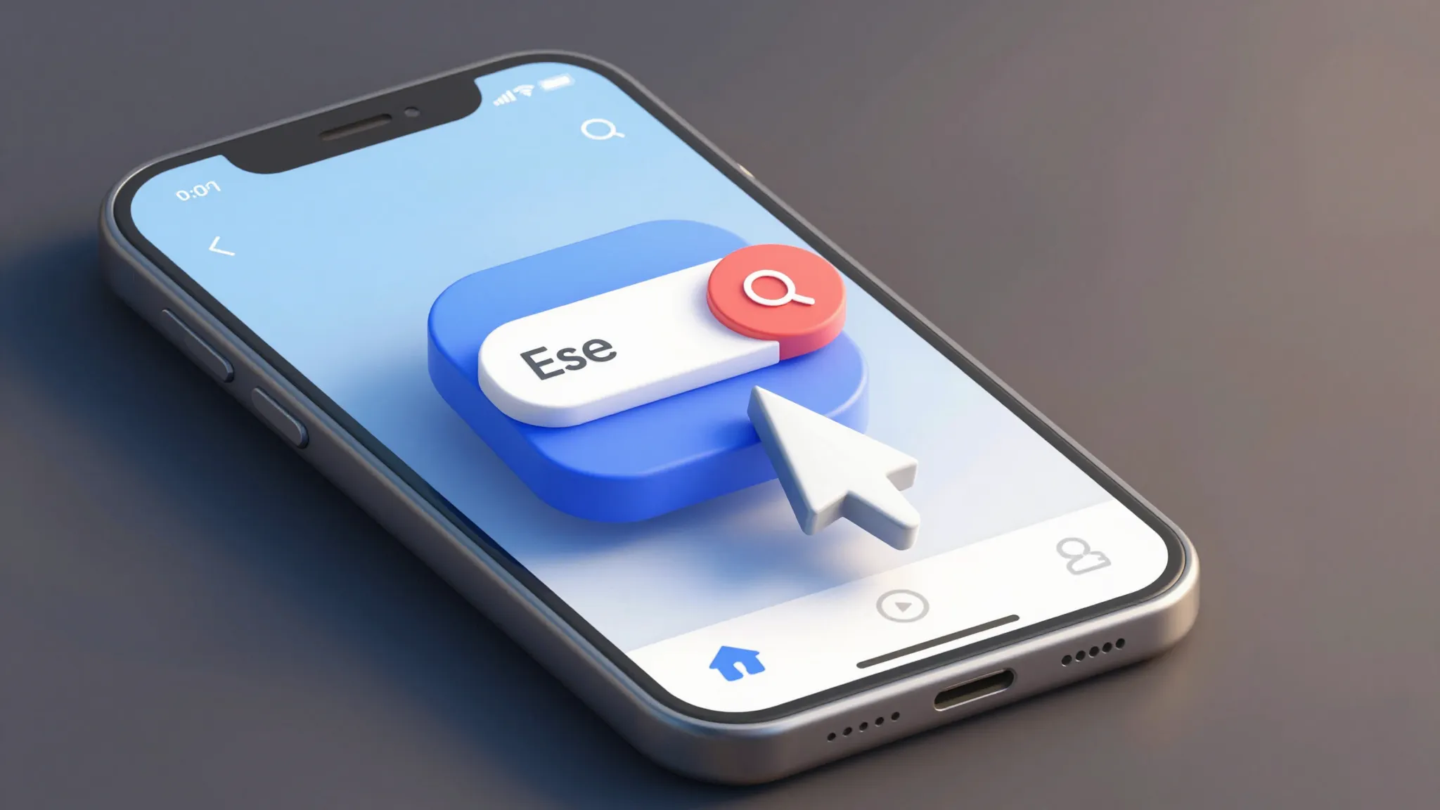 A smartphone screen displaying a video application icon with...