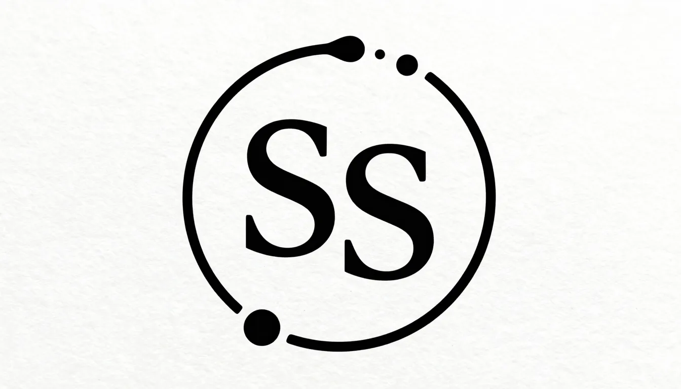 Elegant logo for a printing company, initials 'SS' in a mode...